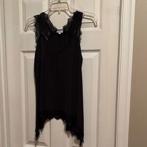 5/$15 Abbeline Black Lace Detail Top